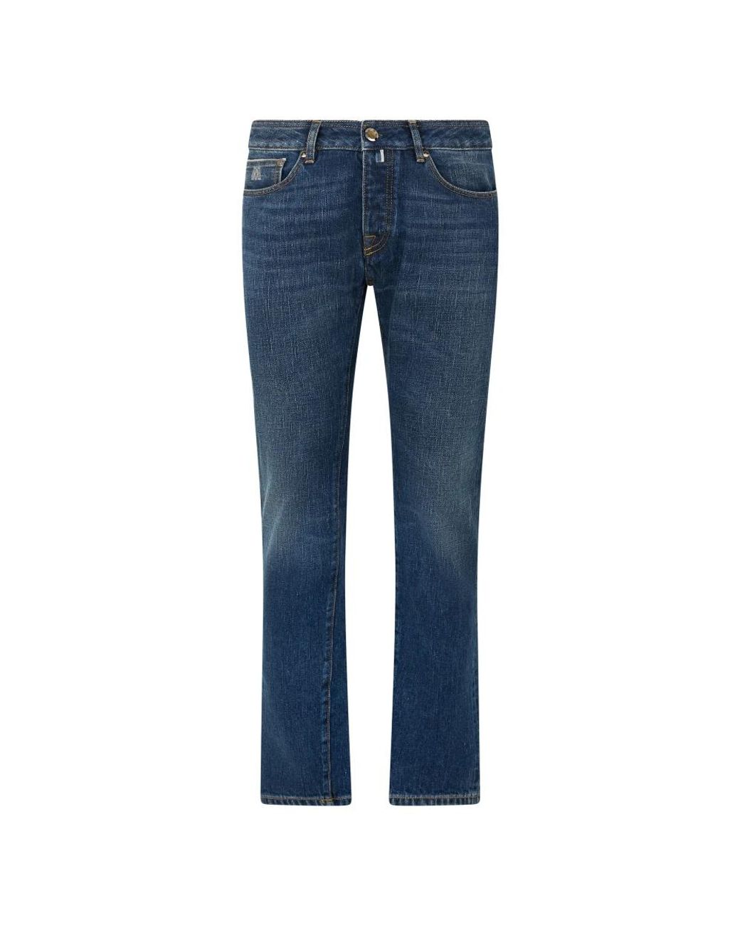 Moorer Blue Straight Fit Jeans for men