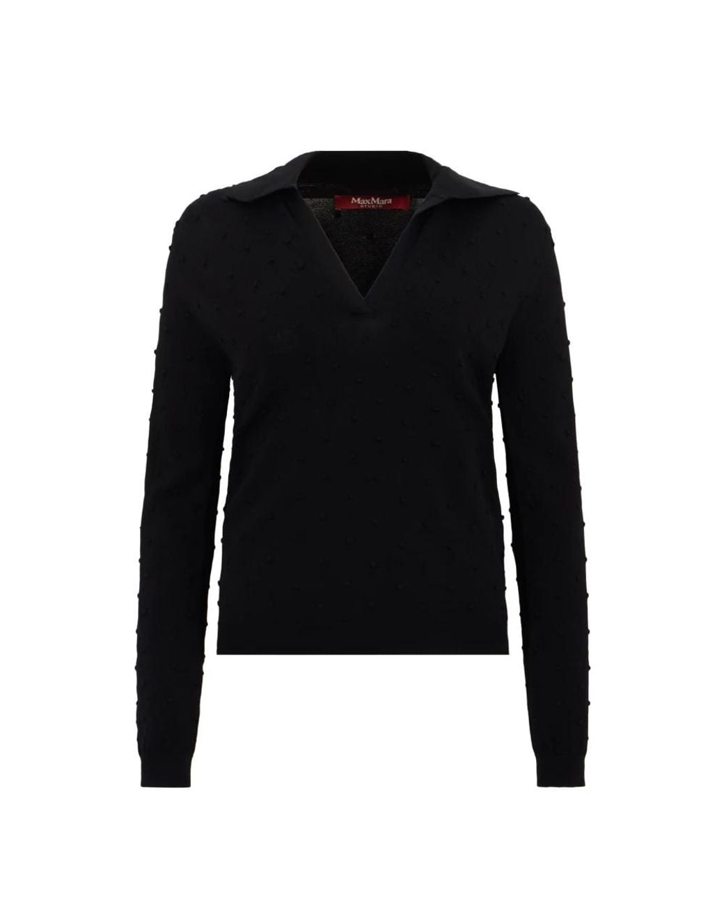 Max Mara Black V-Neck Knitwear