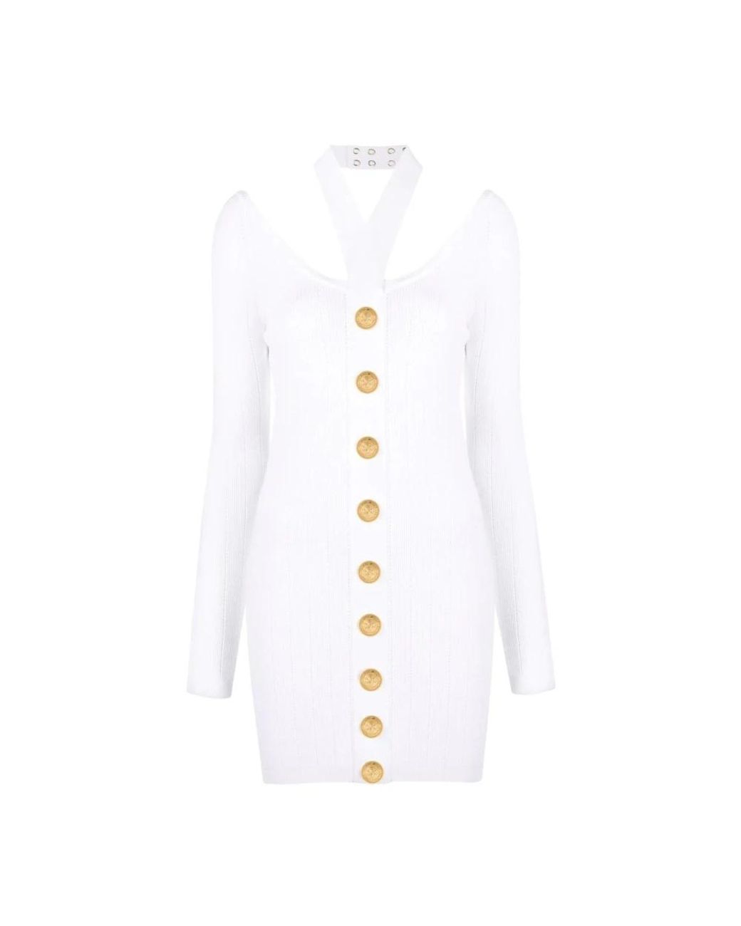 Balmain White Short Dresses