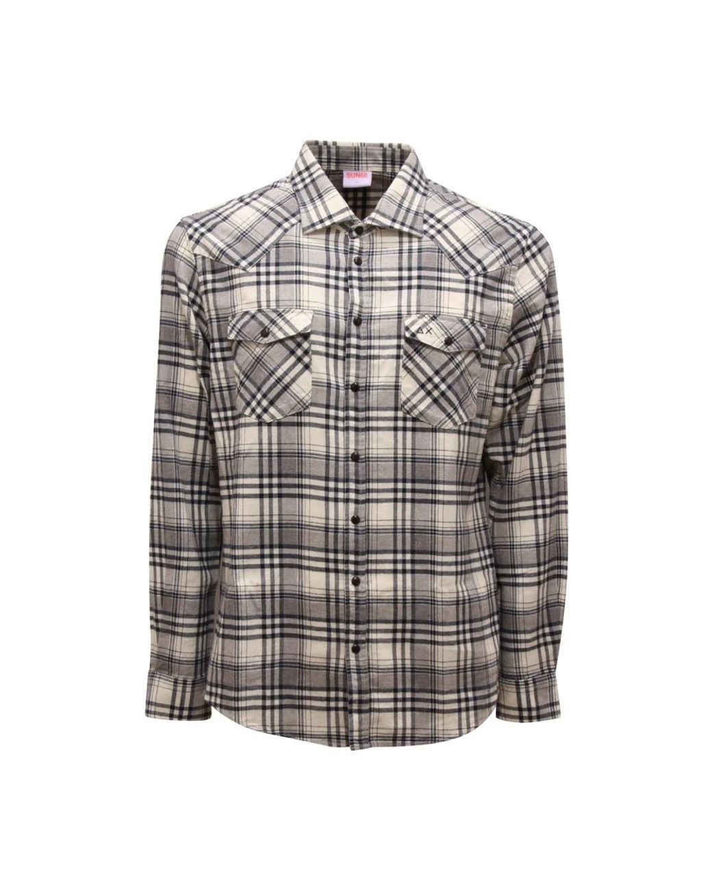 Sun 68 Gray Casual Shirts for men