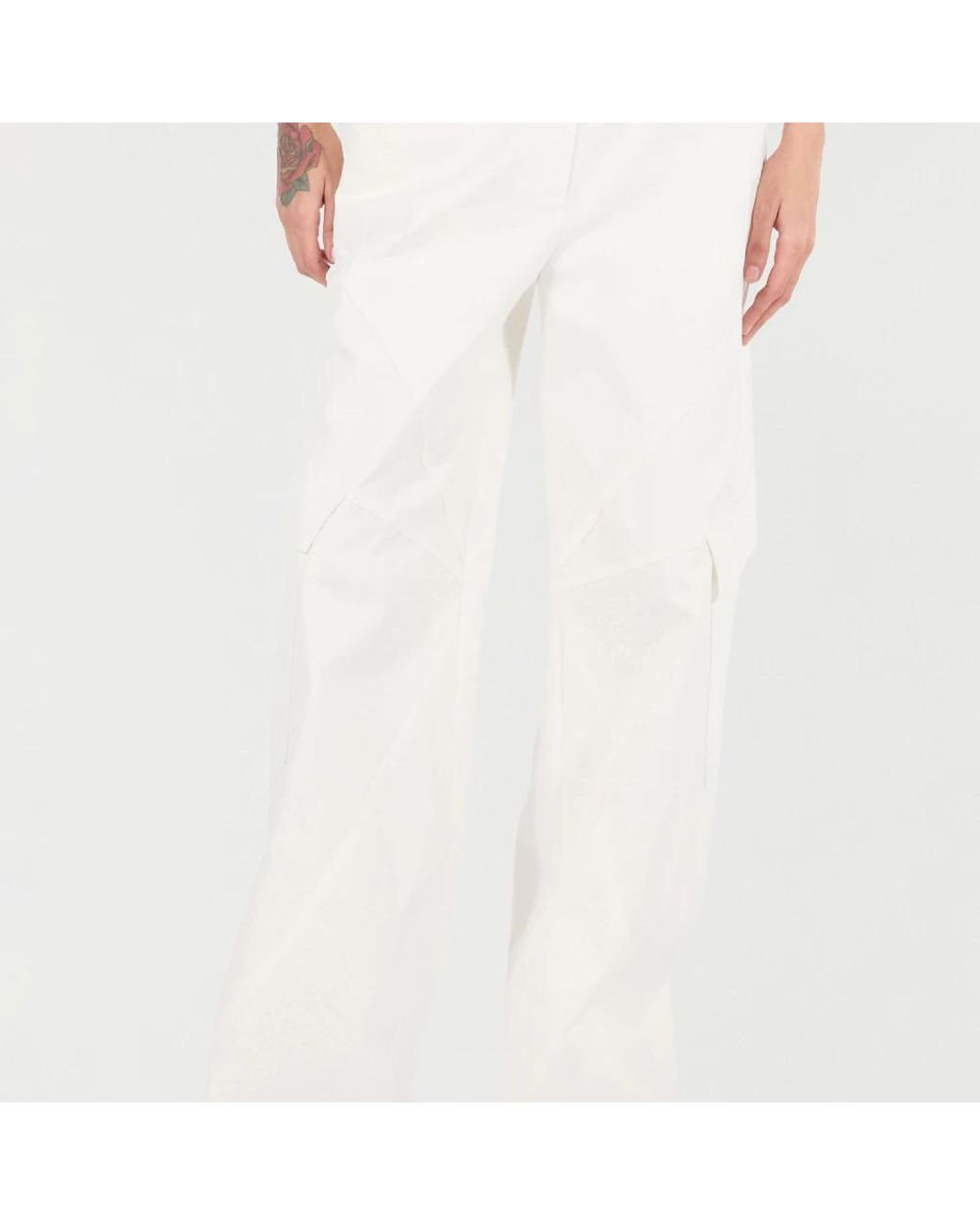 Roberto Cavalli White Wide Trousers