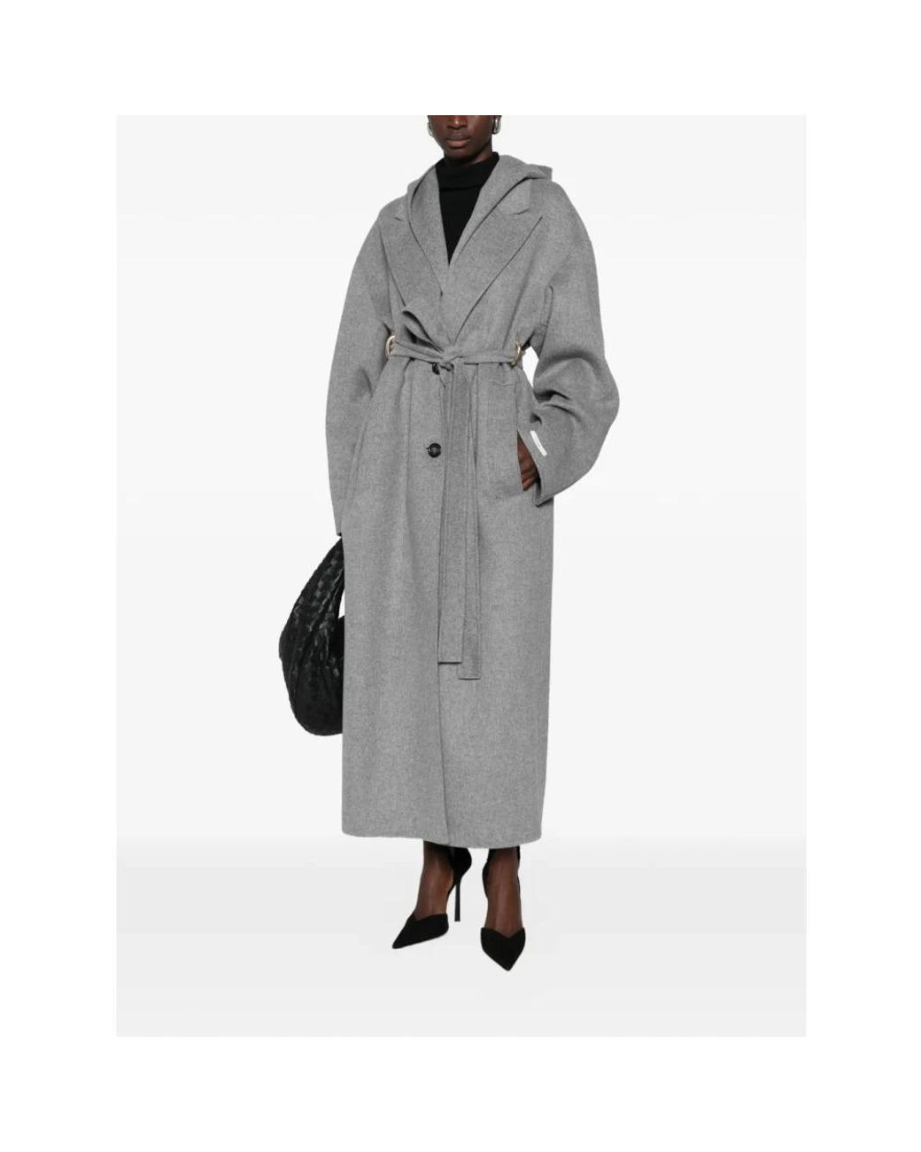 Sportmax Gray Belted Coats