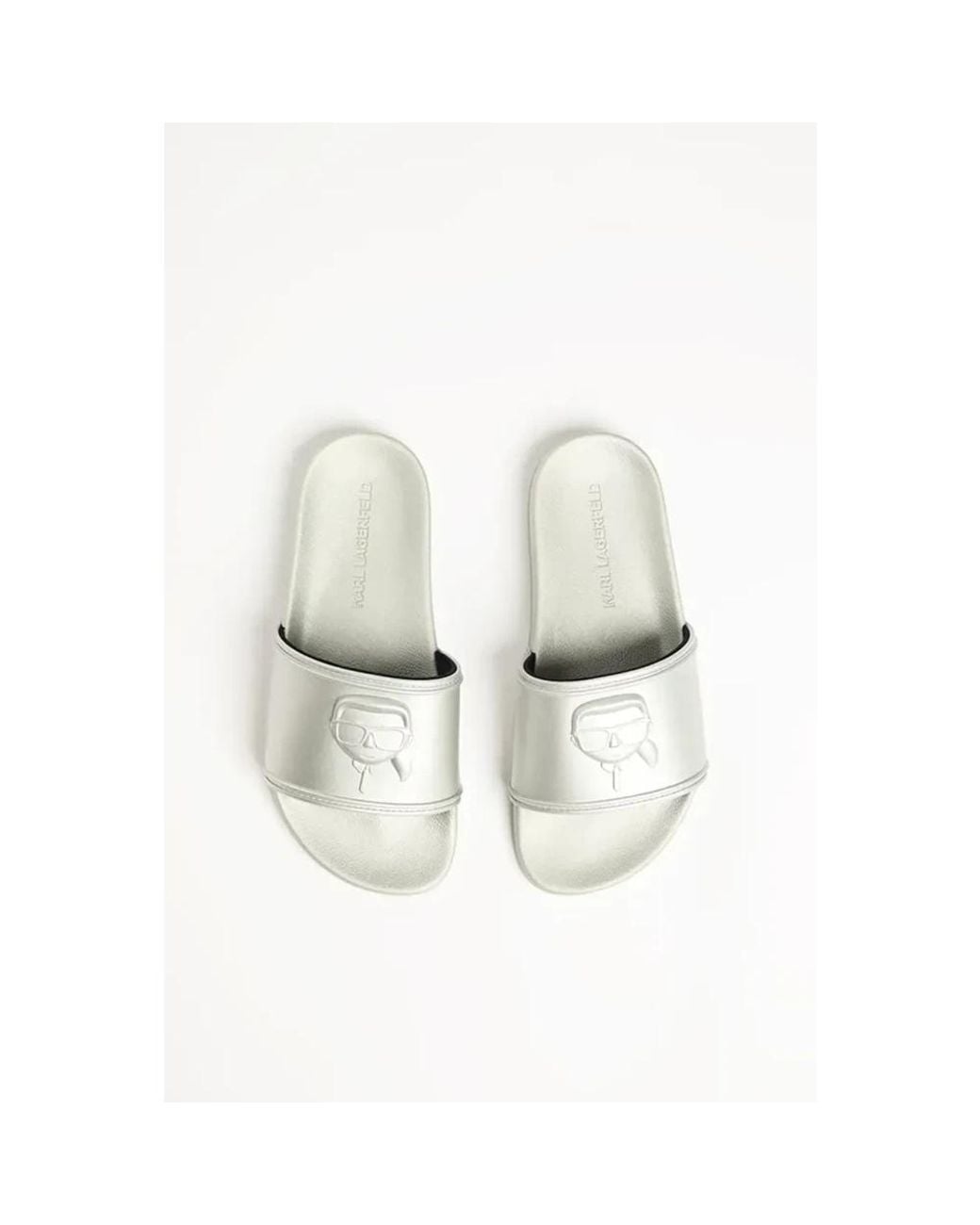 Karl Lagerfeld White Kondo 2.0 Slides
