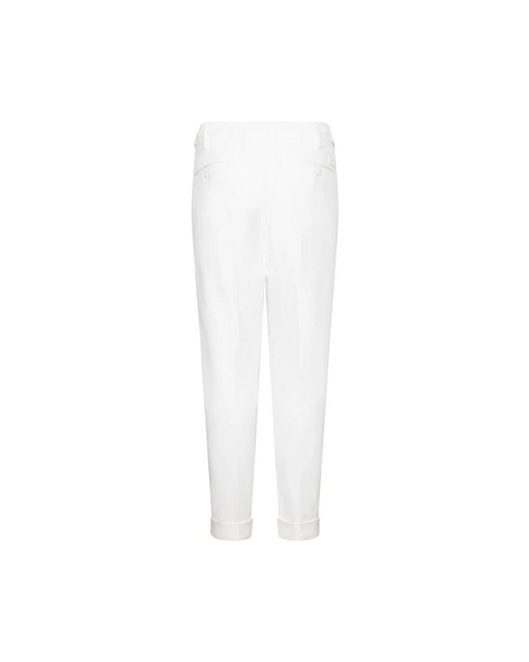Jacob Cohen White Cropped Trousers for men