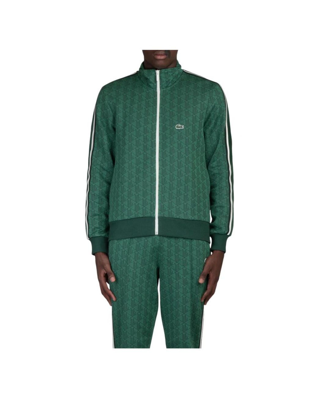 Tuta jacquard monogram da Uomo di Lacoste in Verde | Lyst