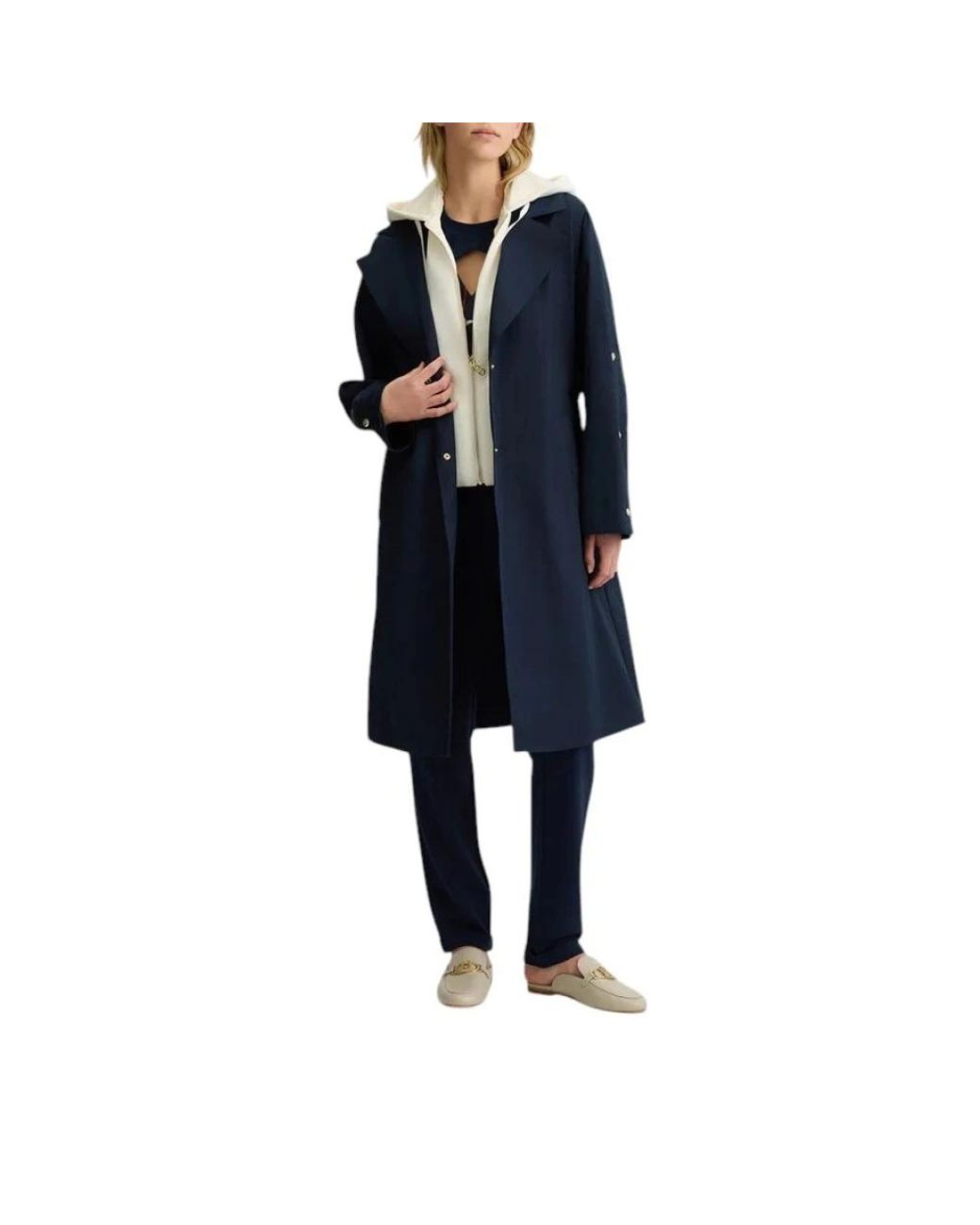 Liu Jo Blue Belted Coats
