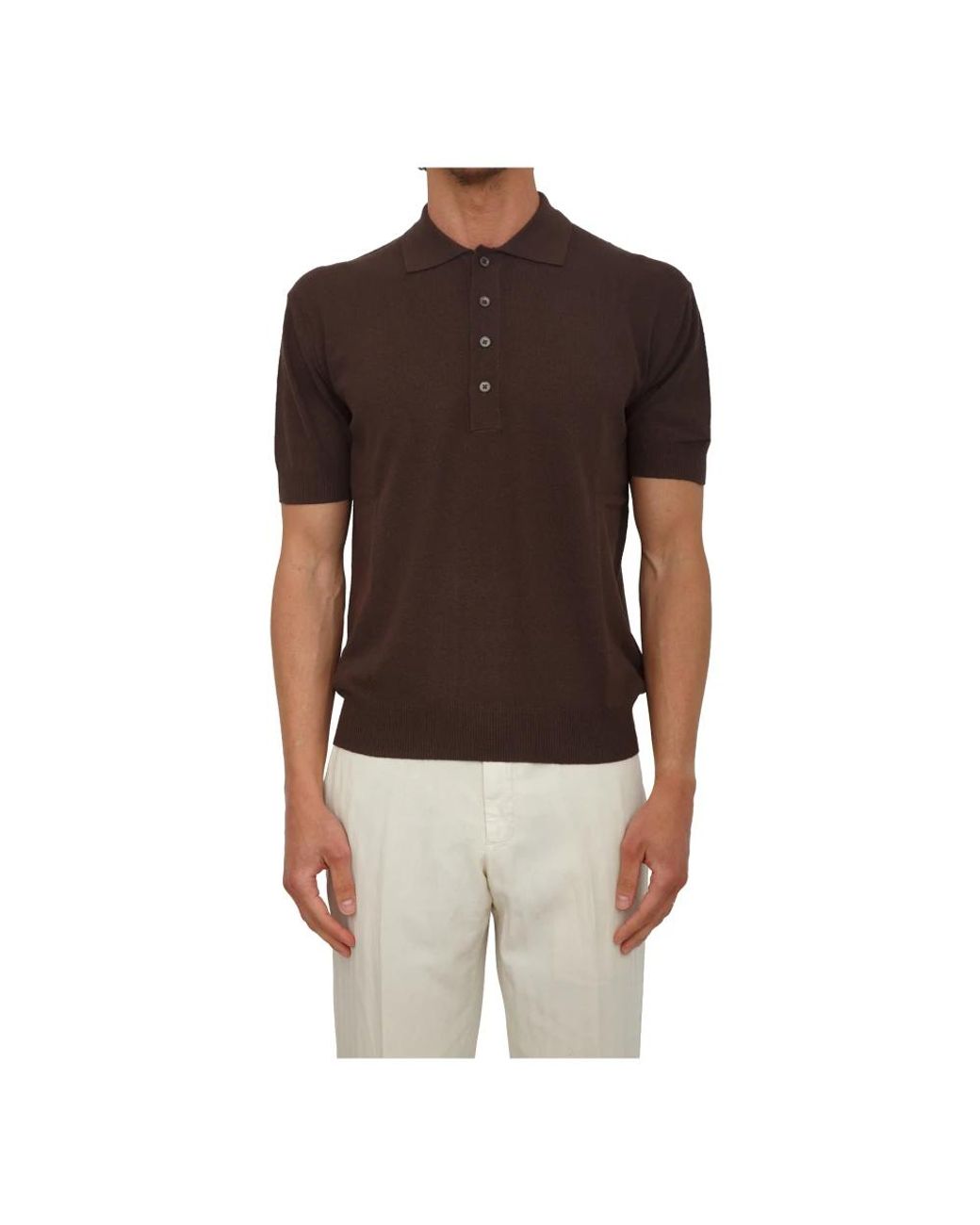 Paolo Pecora Brown Polo Shirts for men