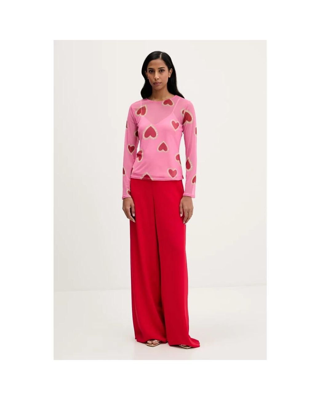 Long Sleeve Tops Never Fully Dressed de color Pink