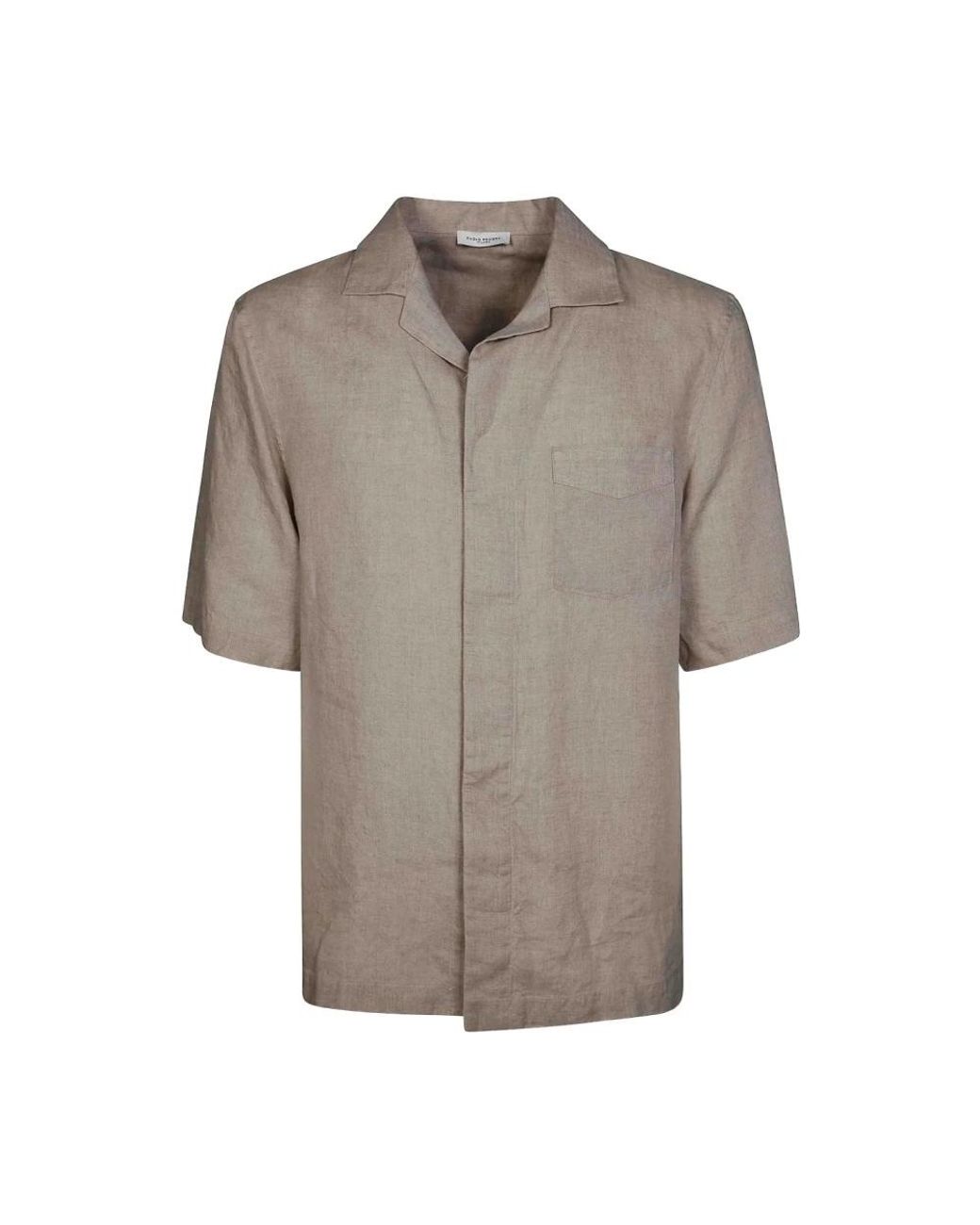 Paolo Pecora Brown Short Sleeve Shirts for men