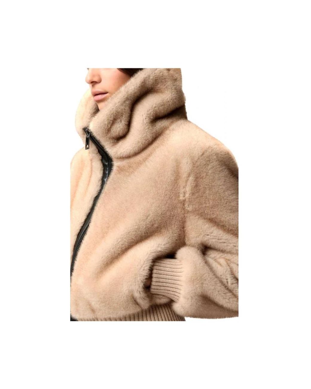 Pinko Natural Faux Fur & Shearling Jackets
