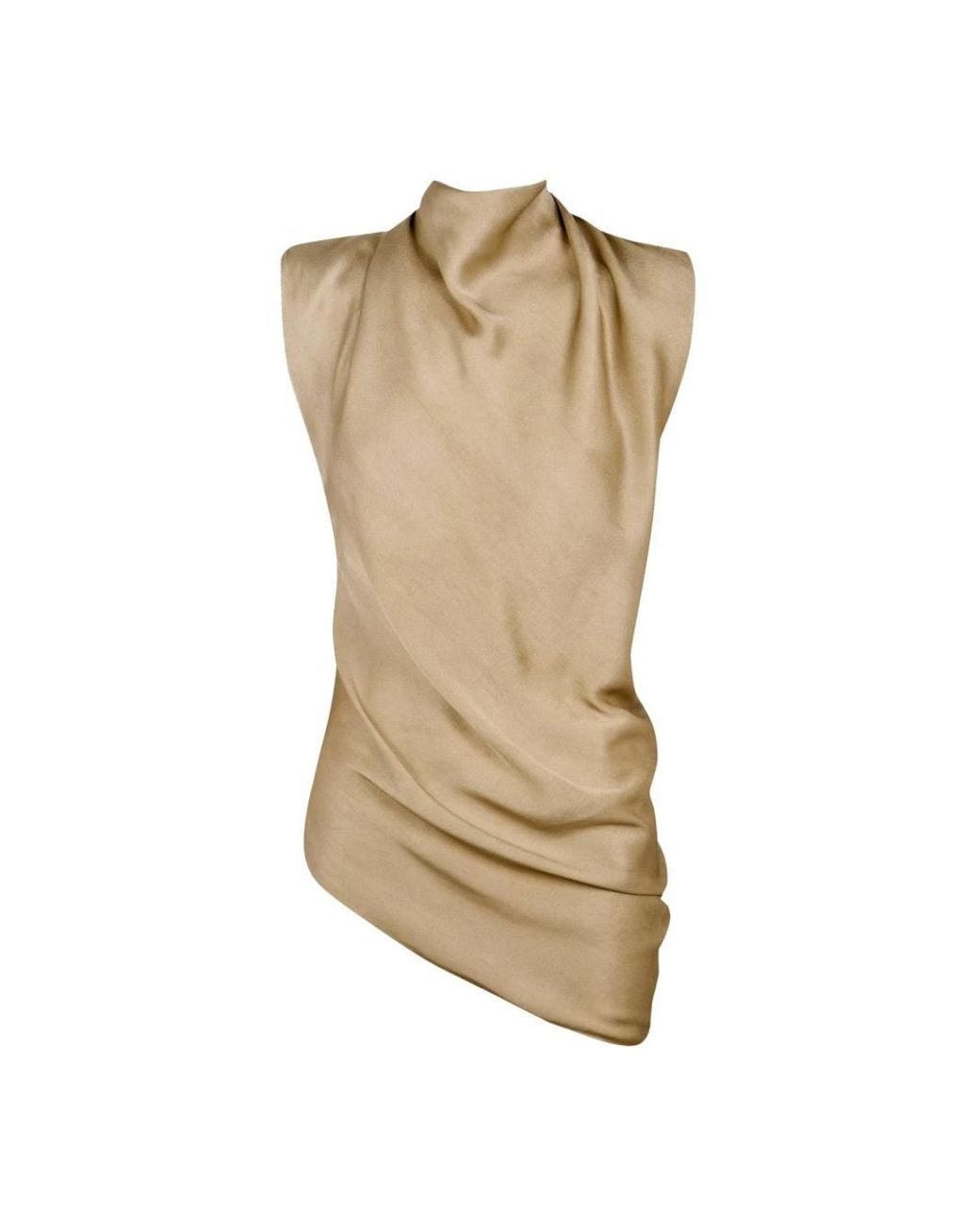 Cortana Natural Sleeveless Tops