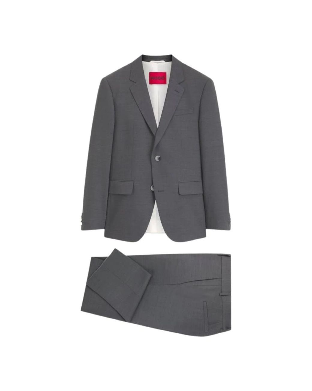 HUGO Gray Single Breasted Suits for men