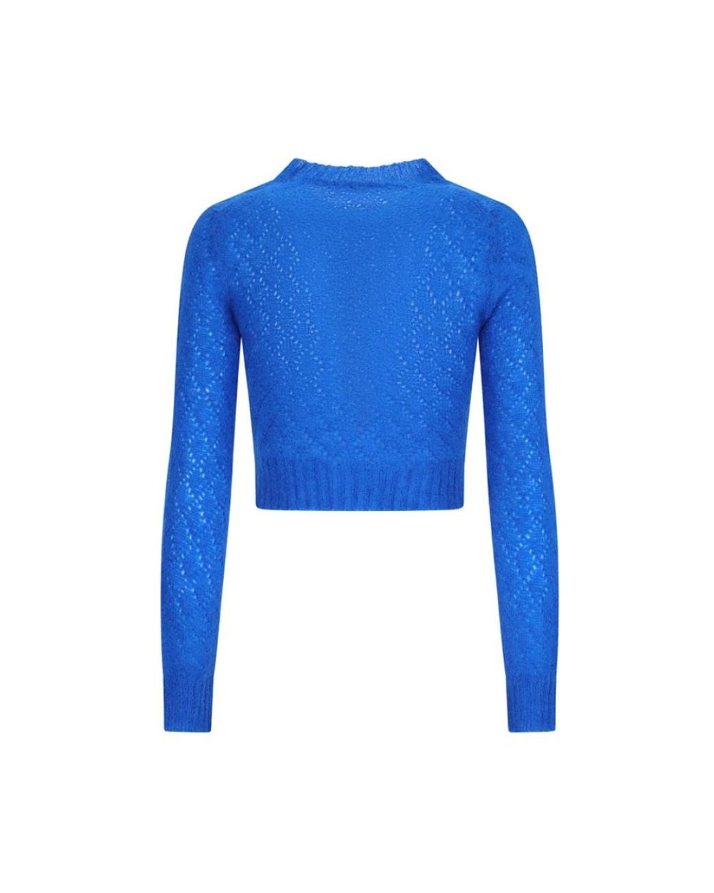 Jil Sander Blue Round-Neck Knitwear