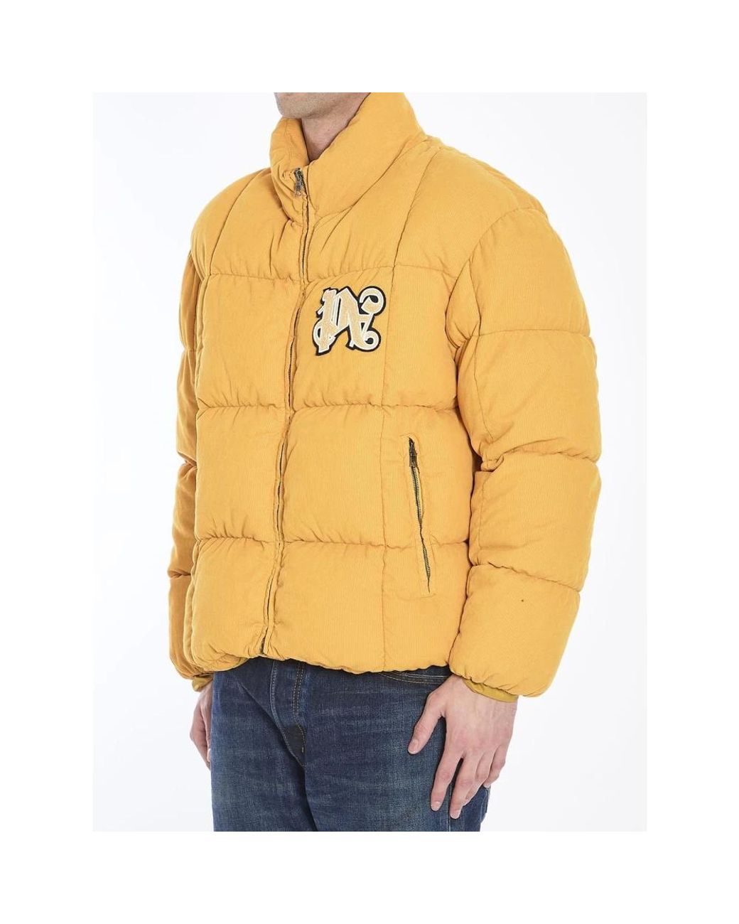 Palm Angels Yellow Winter Jackets for men