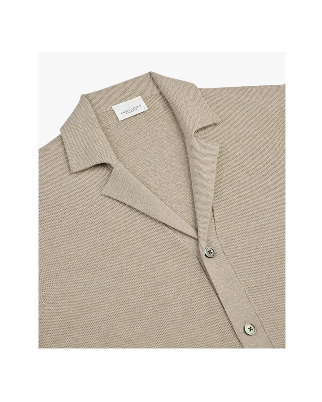 Profuomo Natural Short Sleeve Shirts for men
