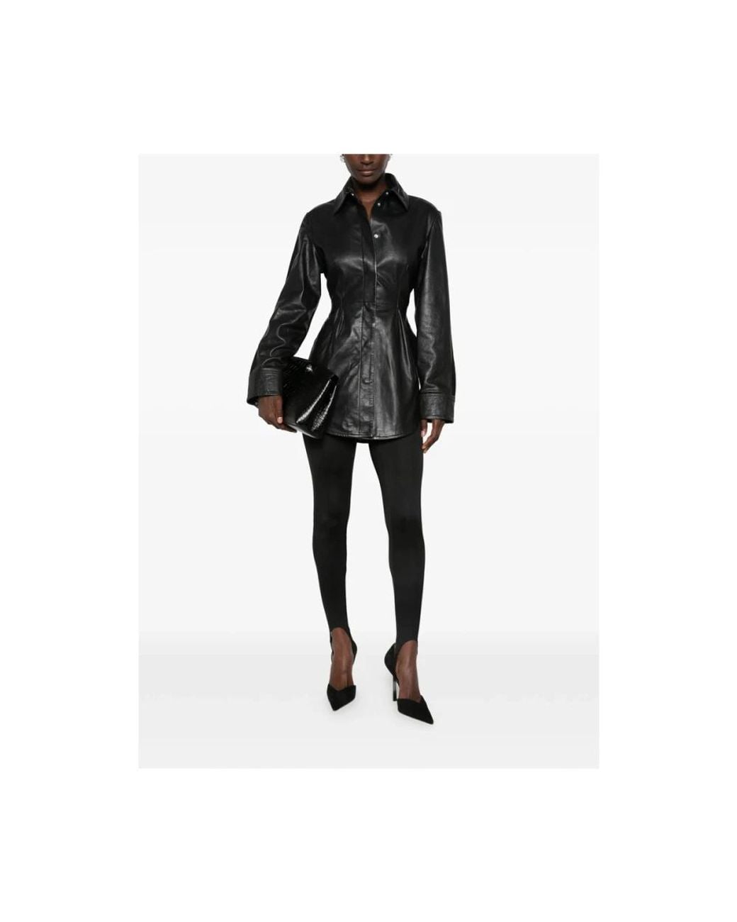 Sportmax Black Leather Jackets