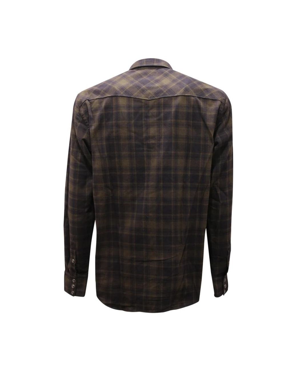 PT01 Overhemden ,Groen ,Italiaans Militair Stijl Overhemd in het Black voor heren