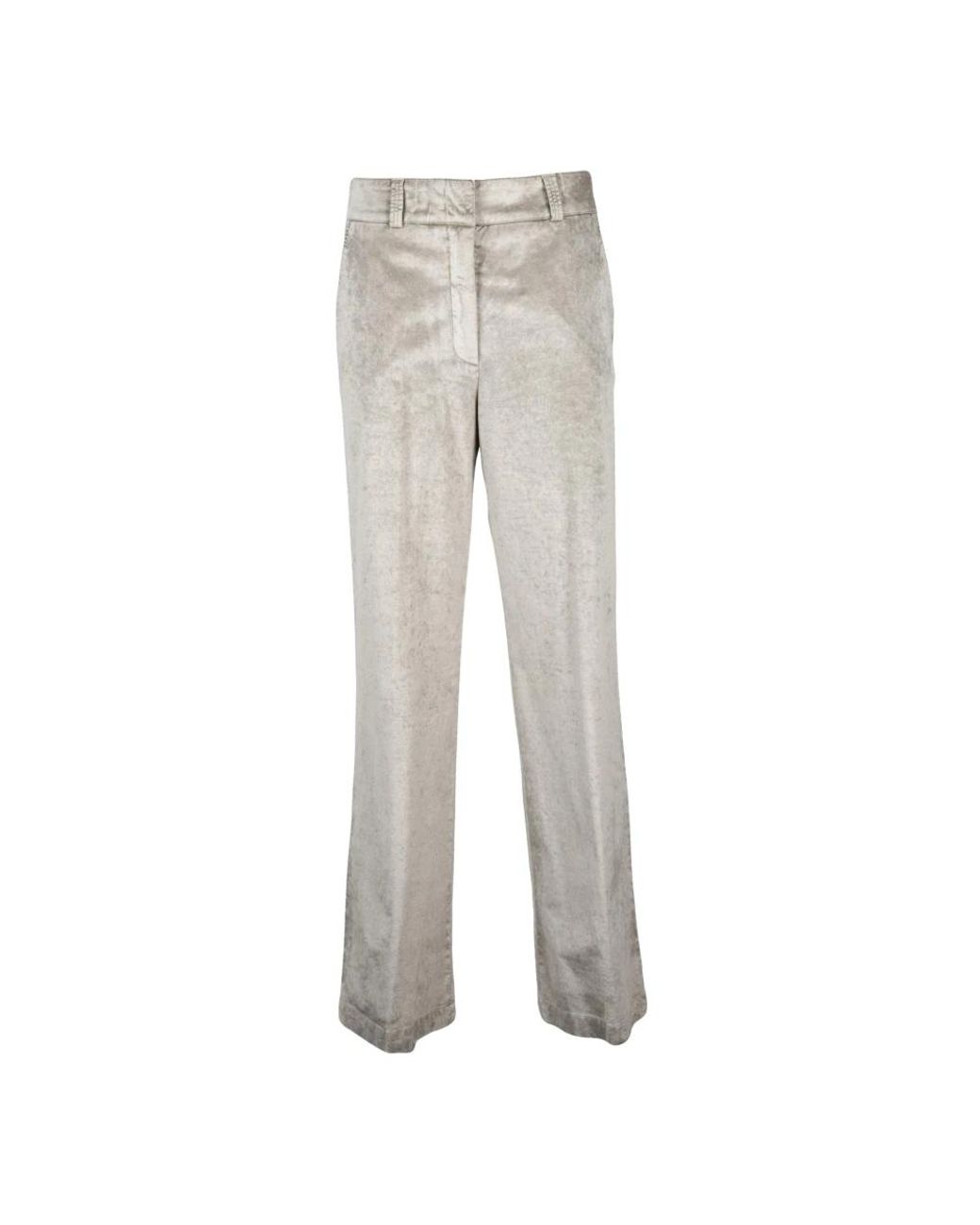 Peserico Gray Straight Trousers