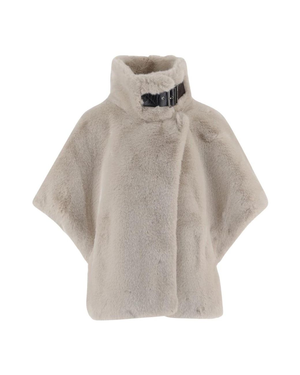 Pinko Gray Faux Fur & Shearling Jackets