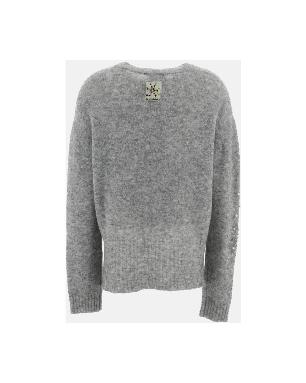 Des Phemmes Gray Rundhals-Pullover