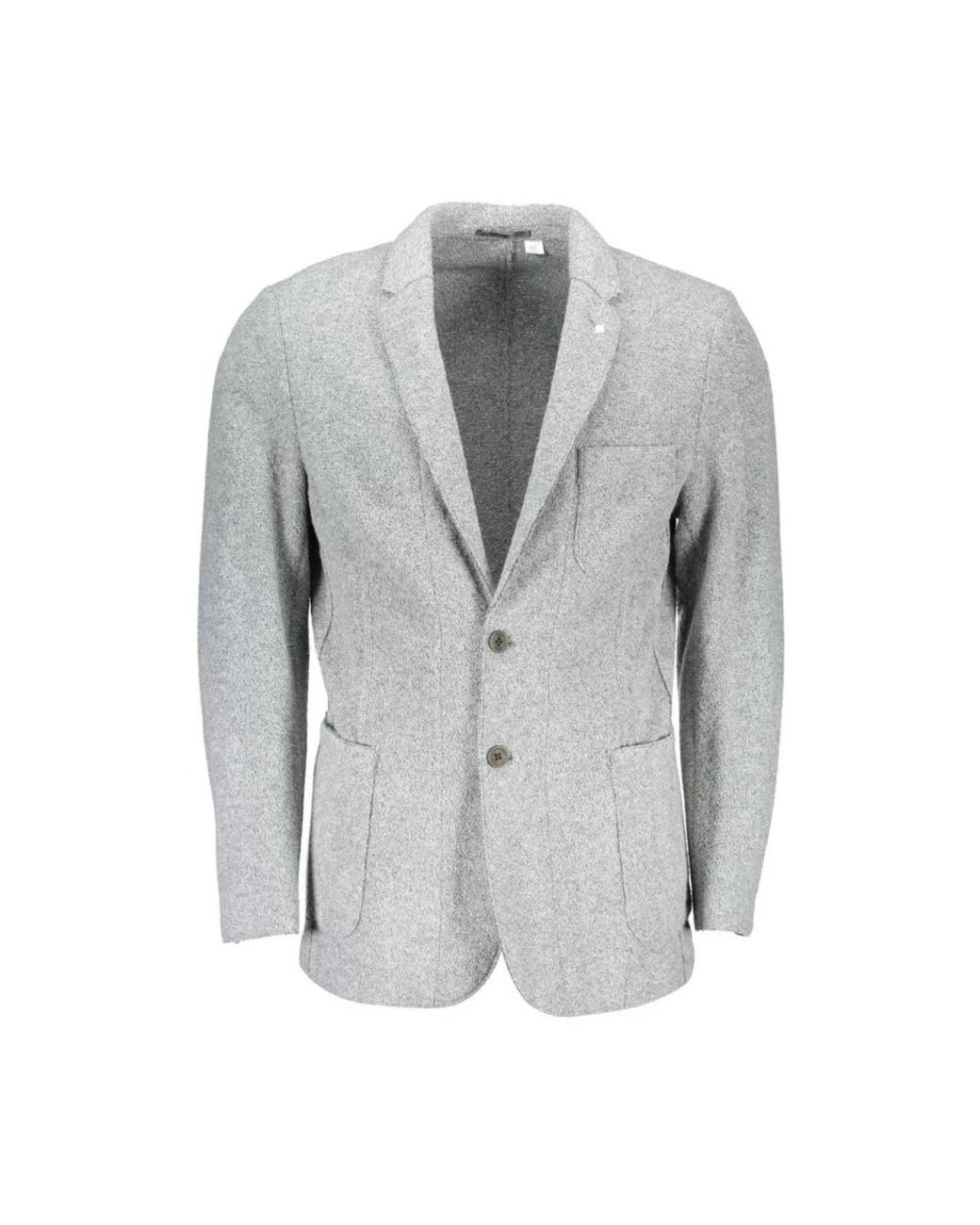 Gant Jassen ,Grijs ,Wol Klassieke Grijze Gebreide Blazer Jas in het Gray voor heren