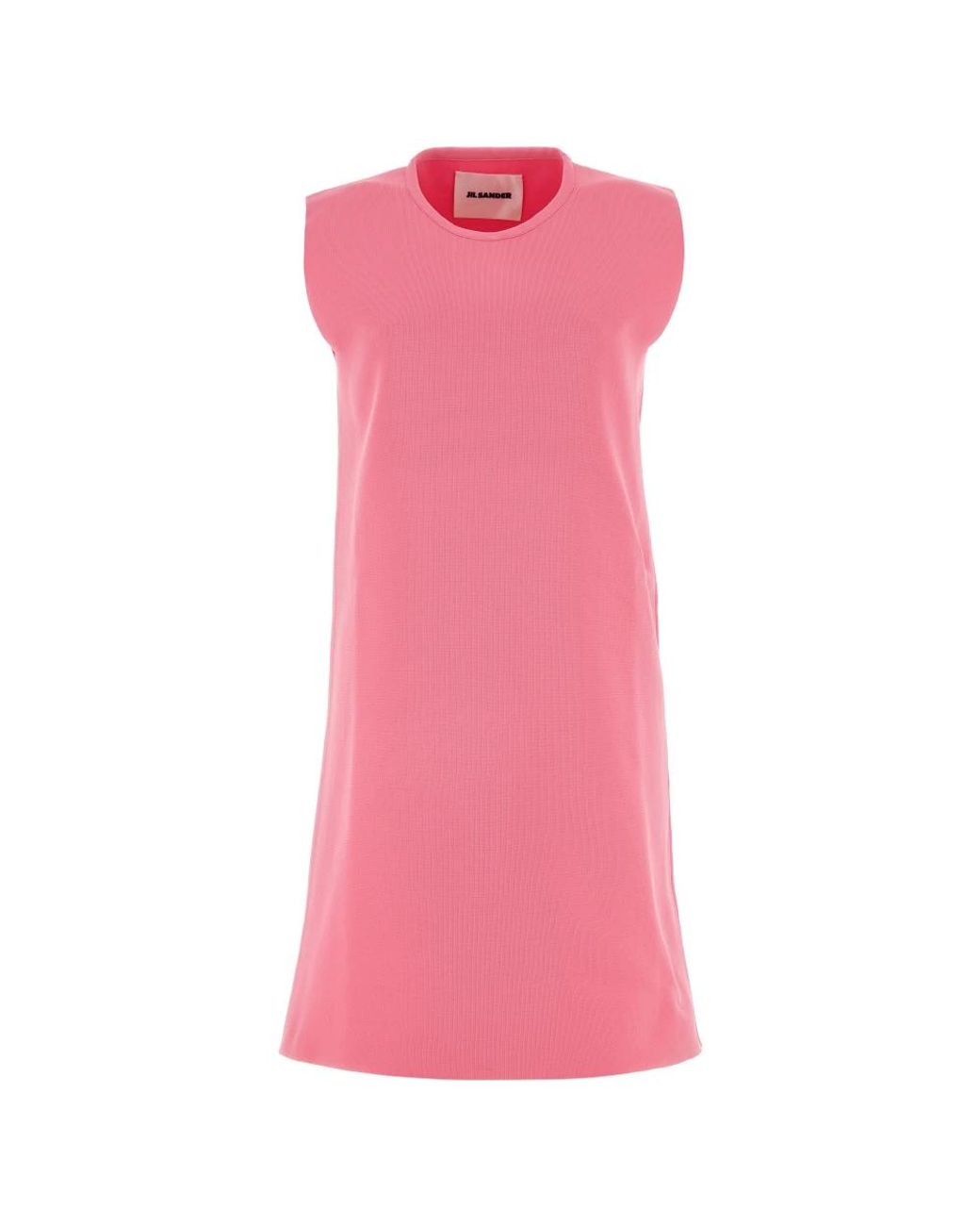 Jil Sander Kleedjes ,Roze ,Polyester Fluo Roze Polyester Mini Jurk in het Pink