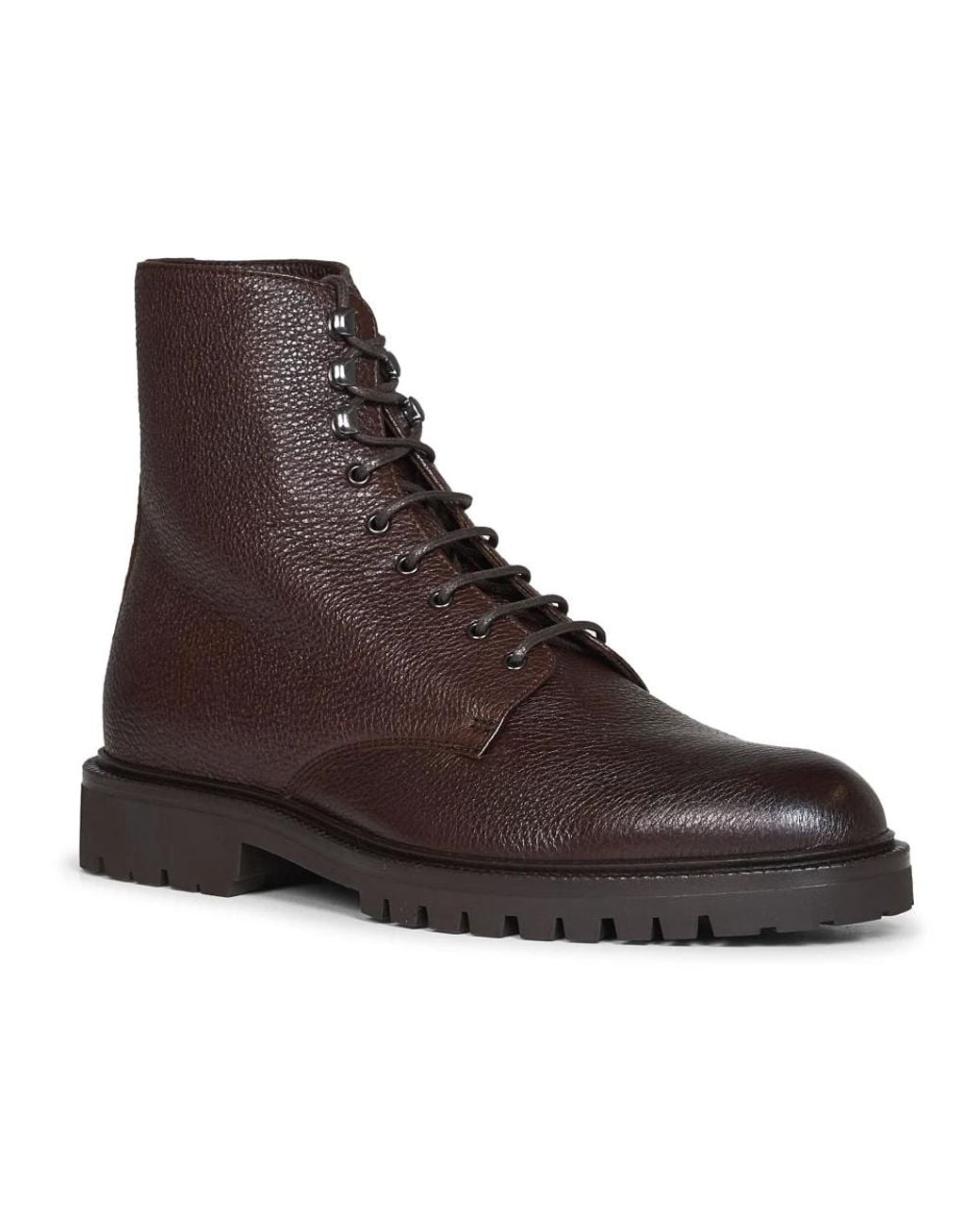 Brunello Cucinelli Brown Lace-Up Boots for men