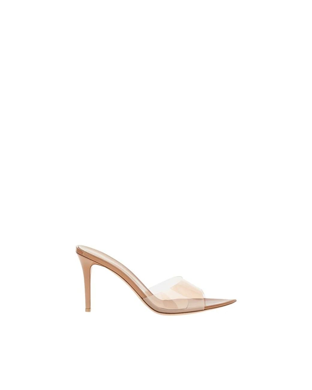 Gianvito Rossi Natural Heeled Mules