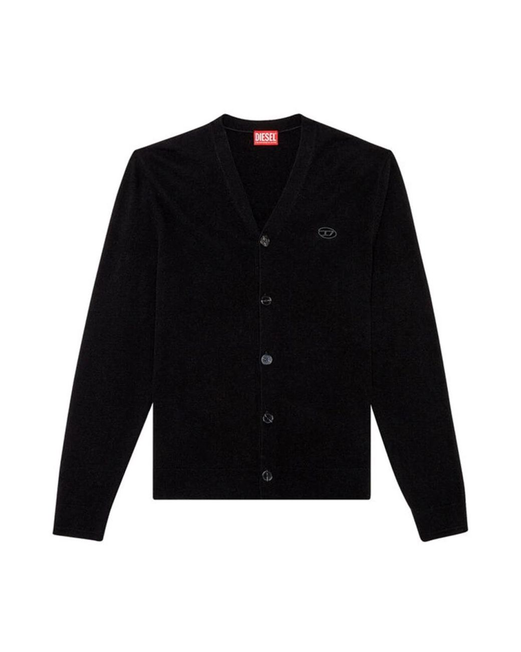 DIESEL Truien & Vesten ,Zwart ,K Zannis Maglia Cardigan in het Black voor heren