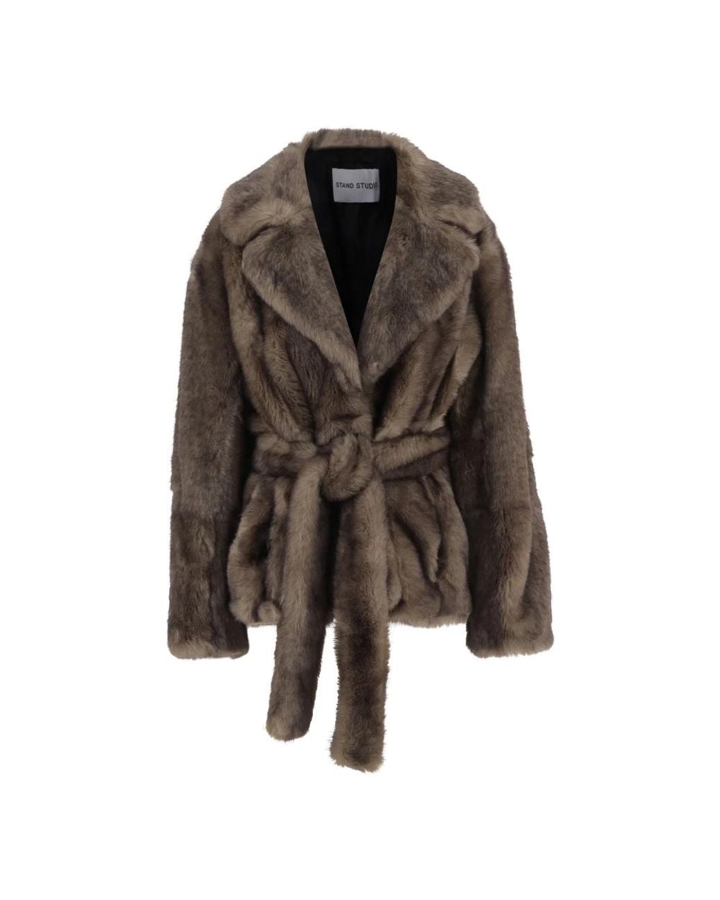 Stand Studio Brown Faux Fur & Shearling Jackets