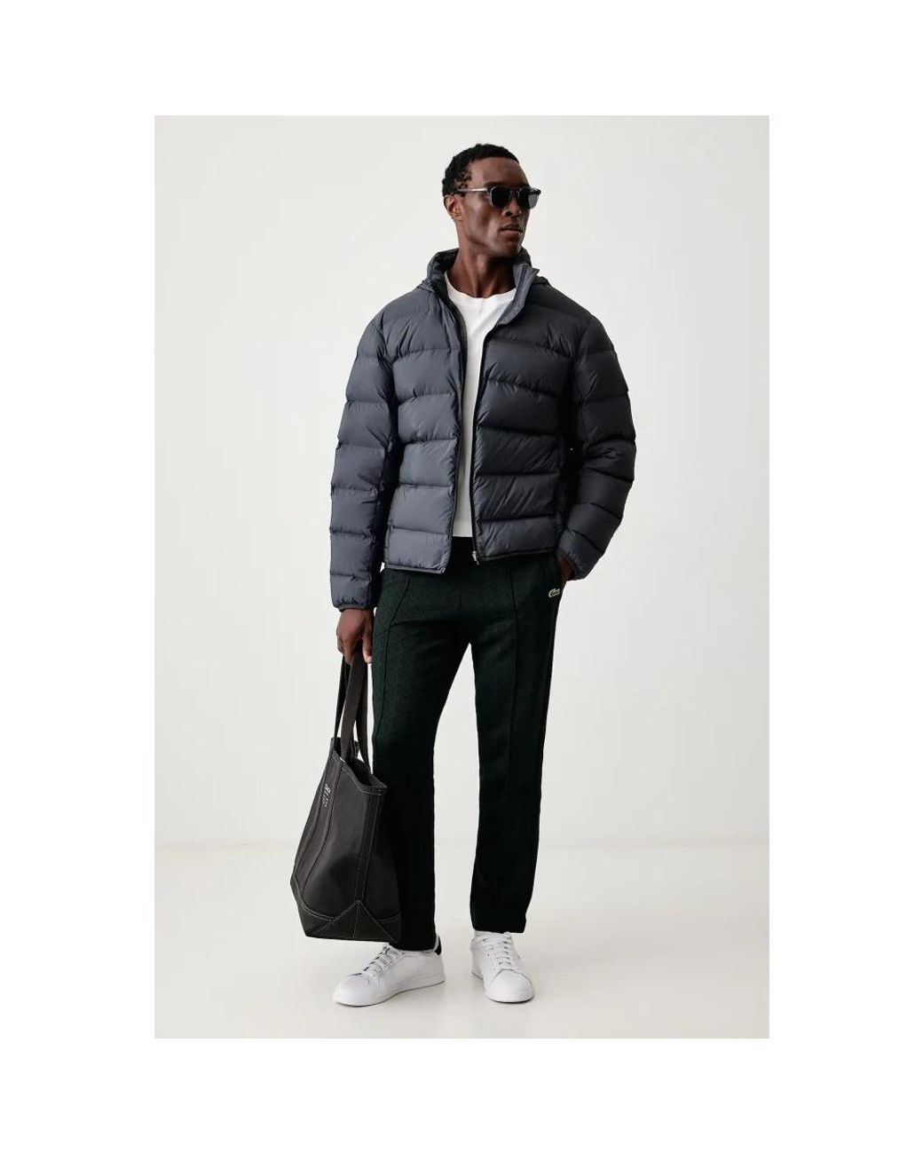 Down Jackets Lacoste de hombre de color Black