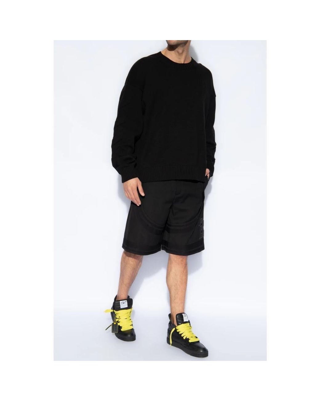 Off-White c/o Virgil Abloh Black Round-Neck Knitwear for men