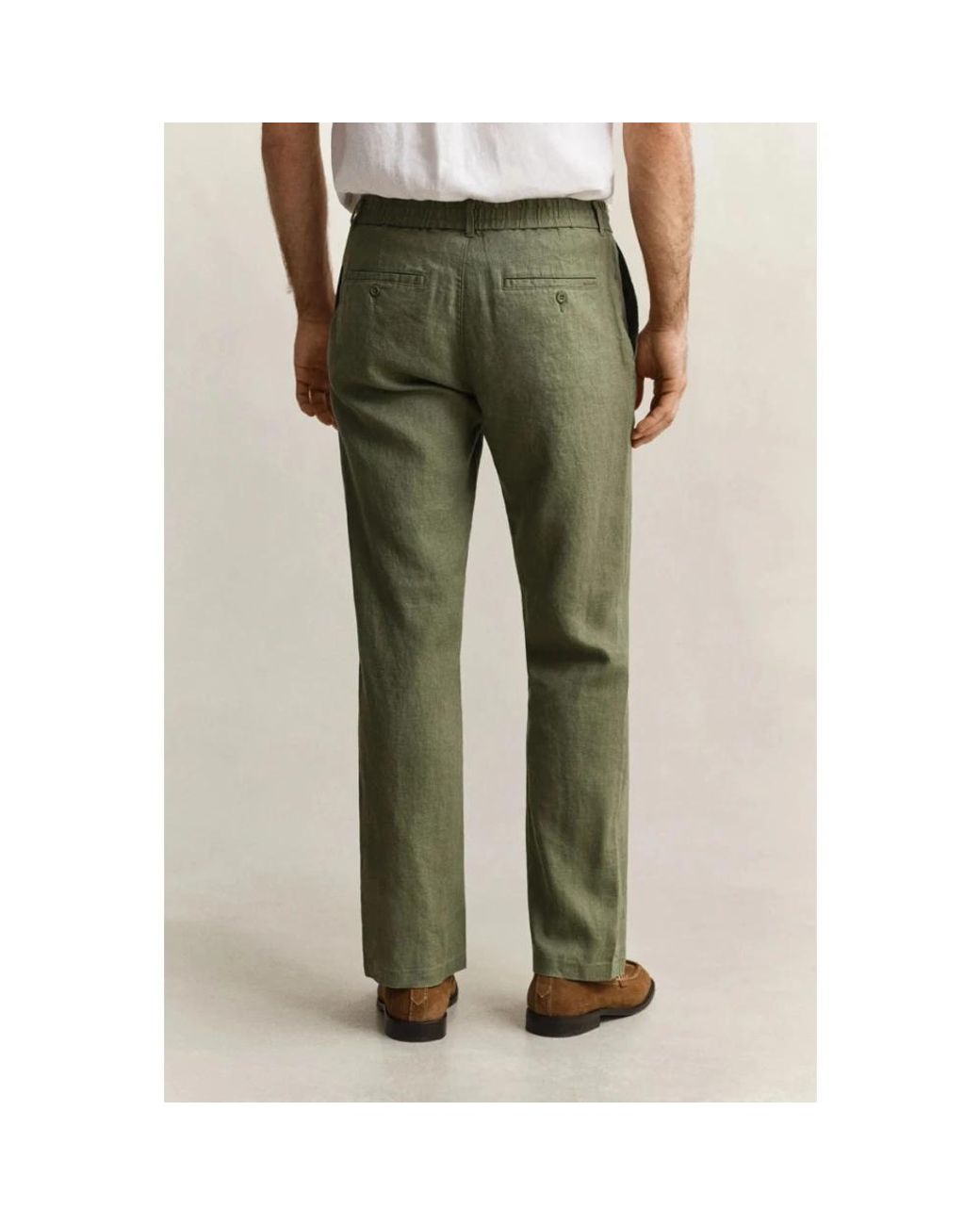 Gant Green Straight Trousers for men