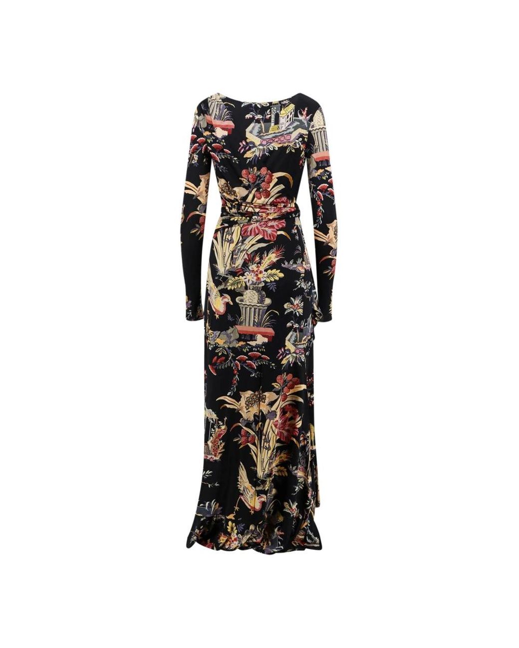 Etro Black Wrap Dresses