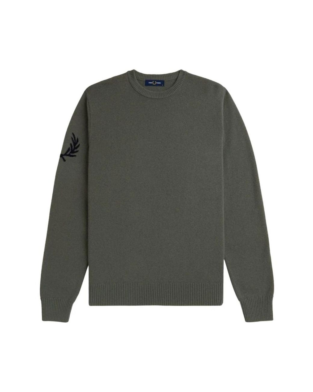Fred Perry Green Round-Neck Knitwear for men
