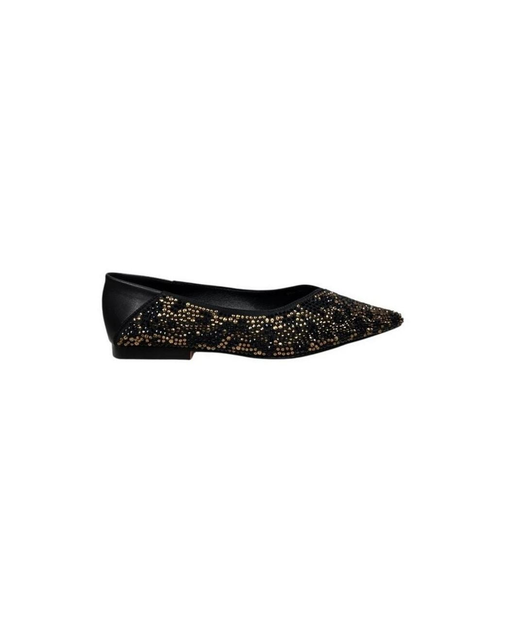 Twentyfourhaitch Black Ballerina Shoes