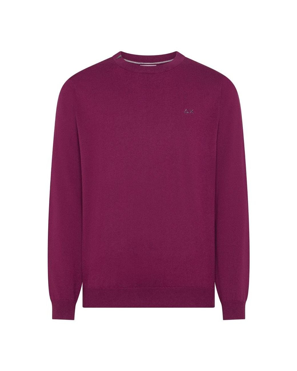 Sun 68 Purple Round-Neck Knitwear for men