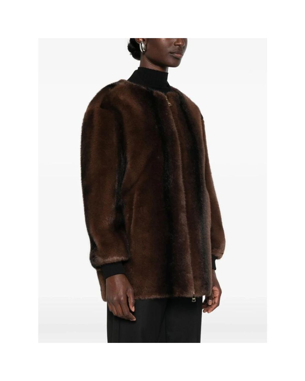 Ermanno Scervino Black Faux Fur & Shearling Jackets