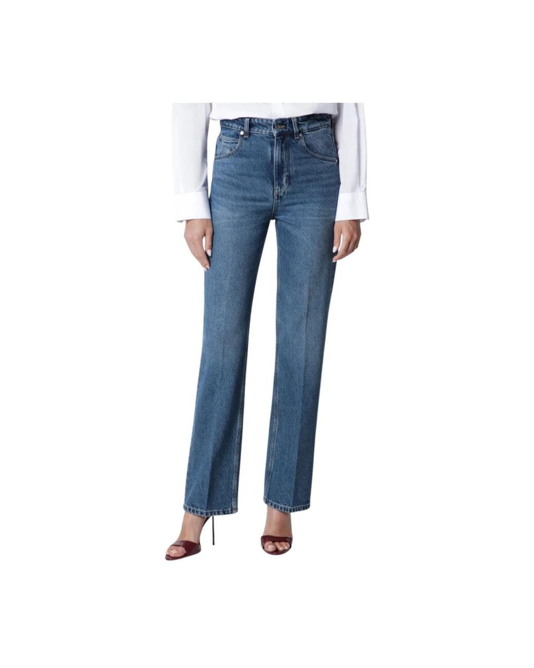 Victoria Beckham Blue Straight Fit Jeans