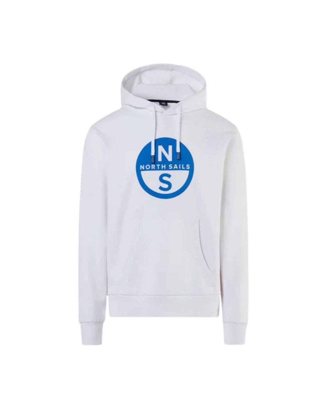 North Sails Hoodies & Sweatvesten ,Wit ,Katoen Biologische Katoenen Hoodie Met Groot Logo in het Blue voor heren