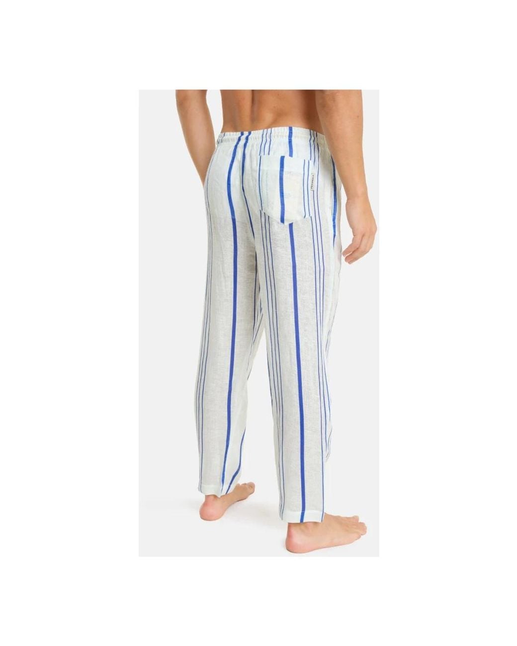 Peninsula Blue Straight Trousers for men