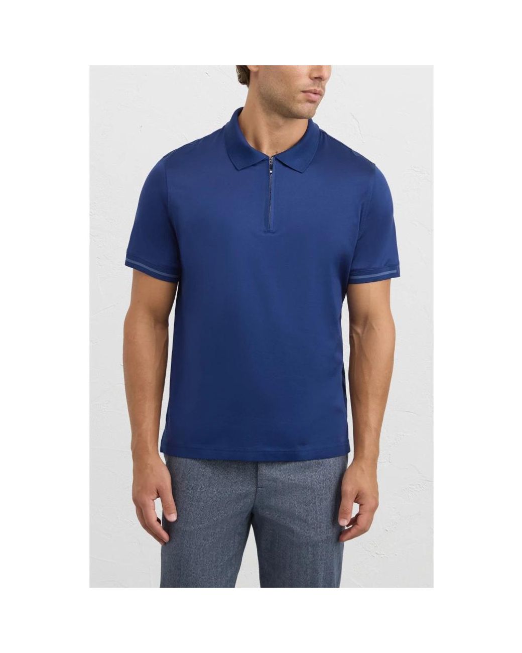 Pal Zileri Blue Polo Shirts for men