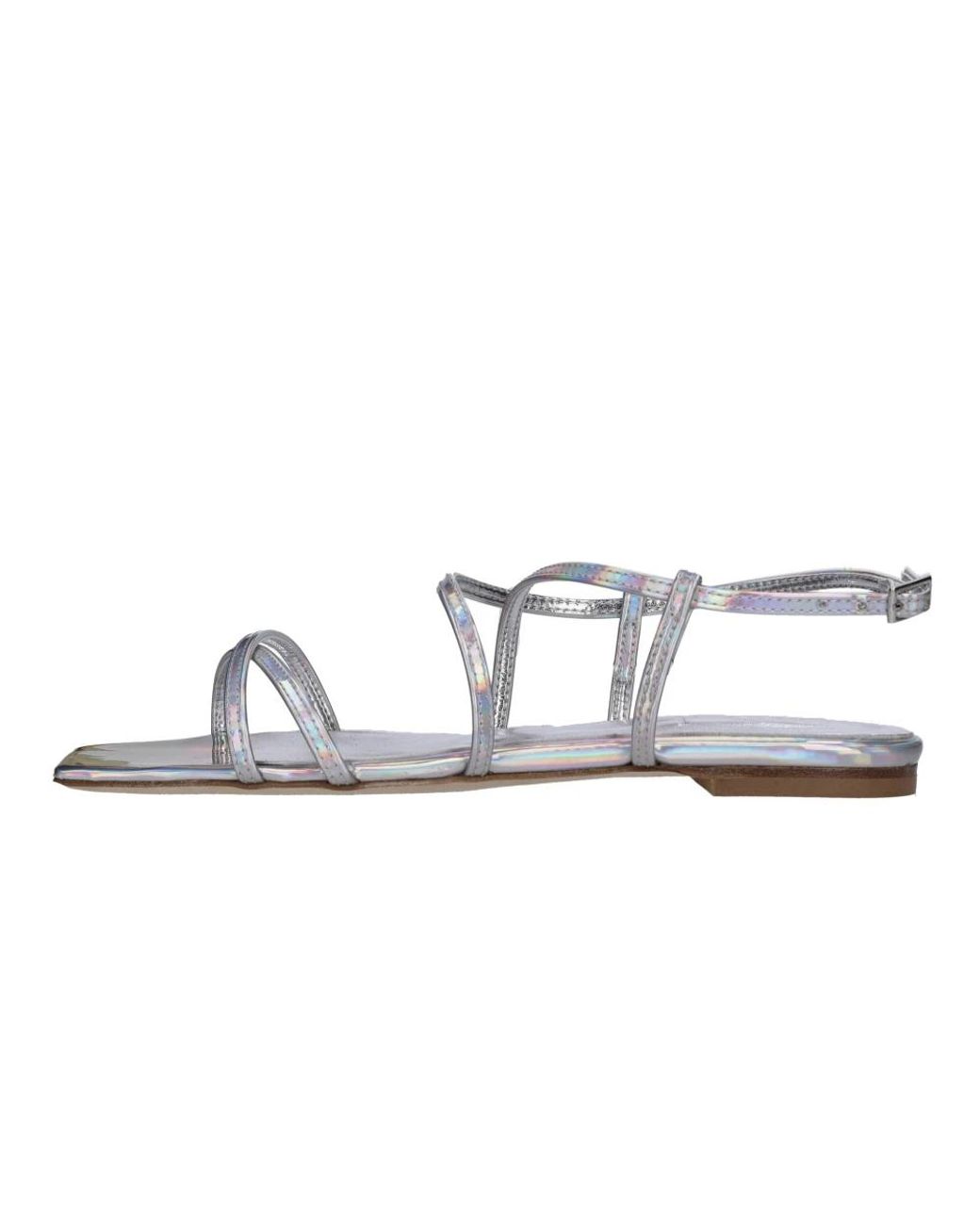 NCUB Metallic Flache Sandalen