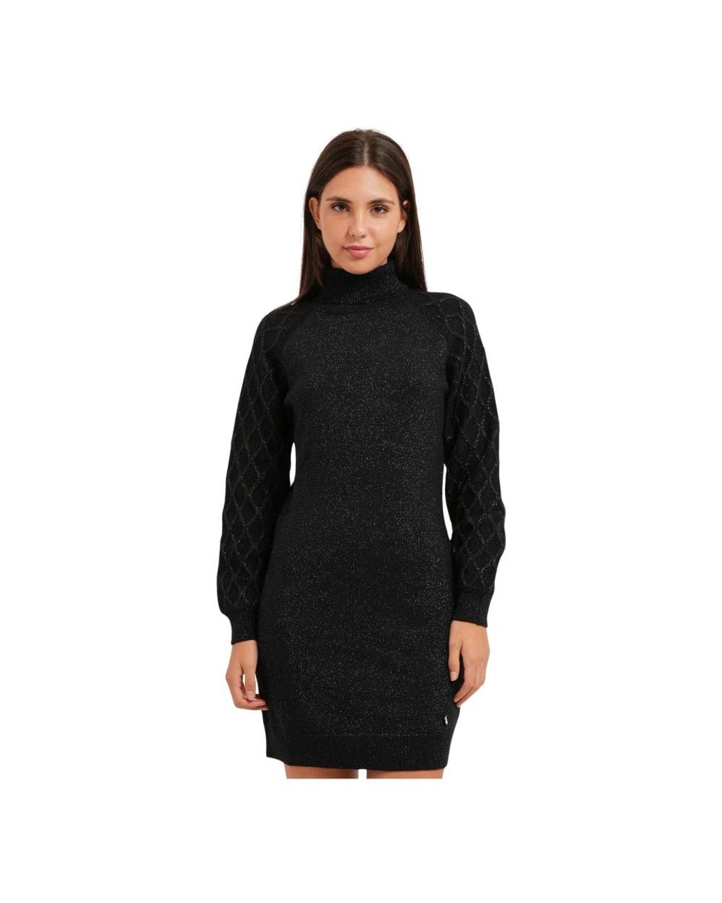 Yes Zee Black Knitted Dresses