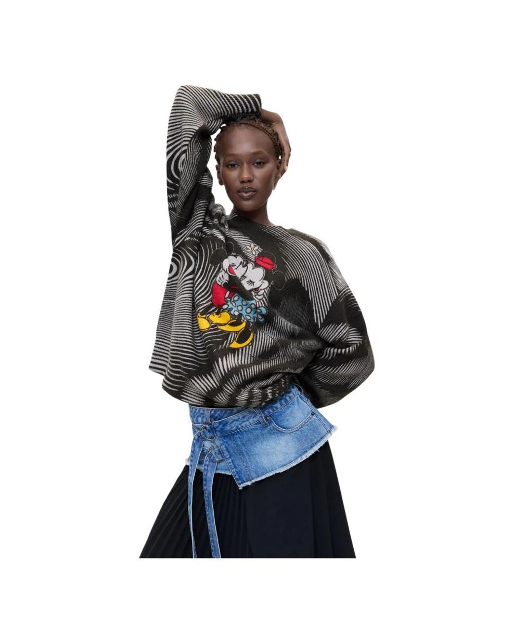 Desigual Black Round-Neck Knitwear
