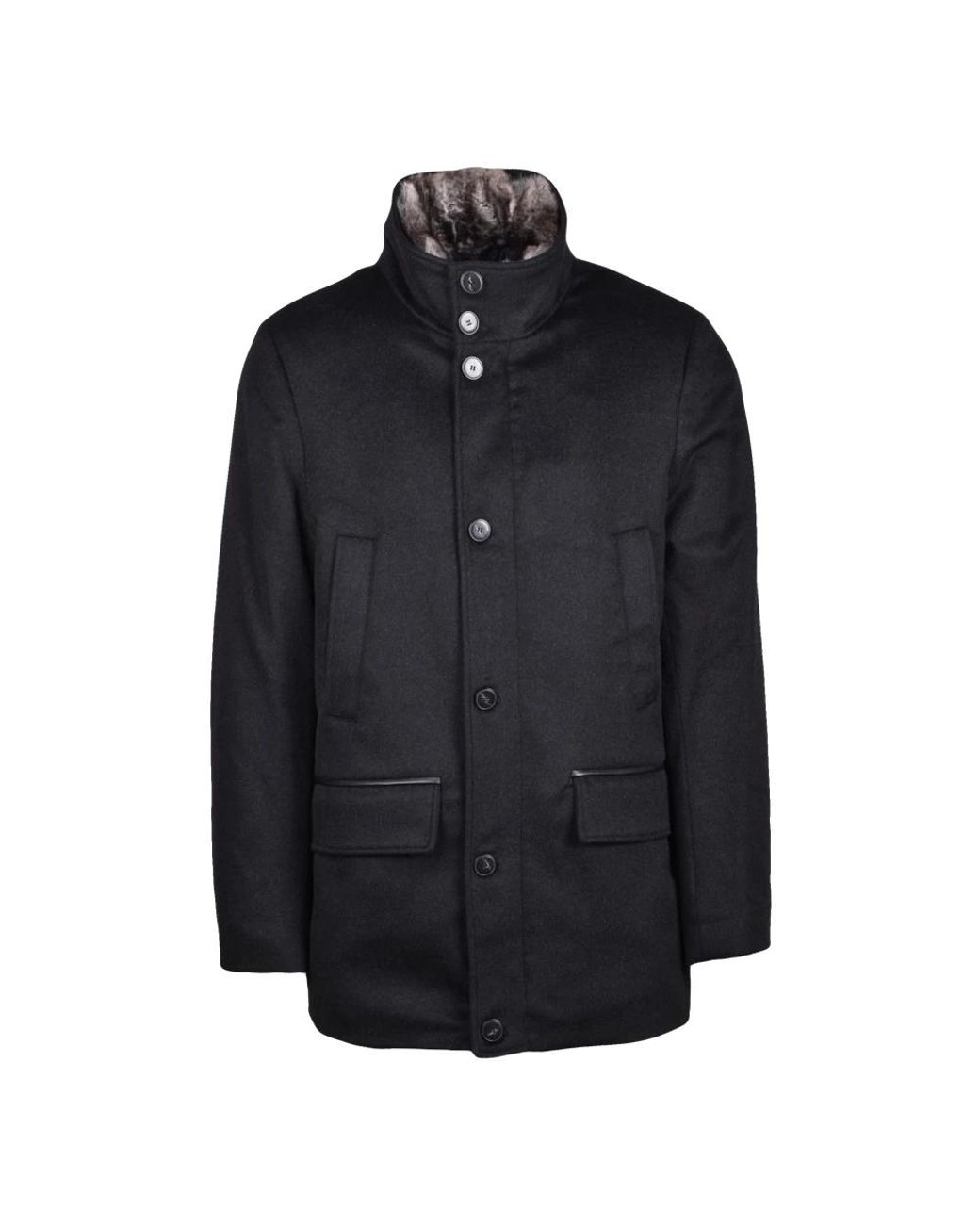 Paul & Shark Black Single-Breasted Coats for men