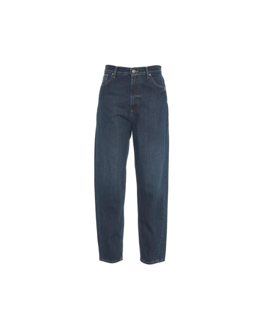 Dondup Jeans ,Blauw ,High-Waist Loose Fit Jeans Blauw in het Blue