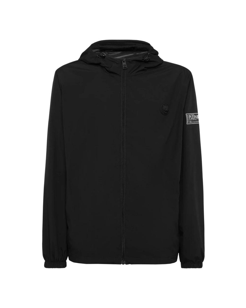 Philipp Plein Fitness ,Zwart ,Nylon Nylon Windbreaker Ls in het Black voor heren