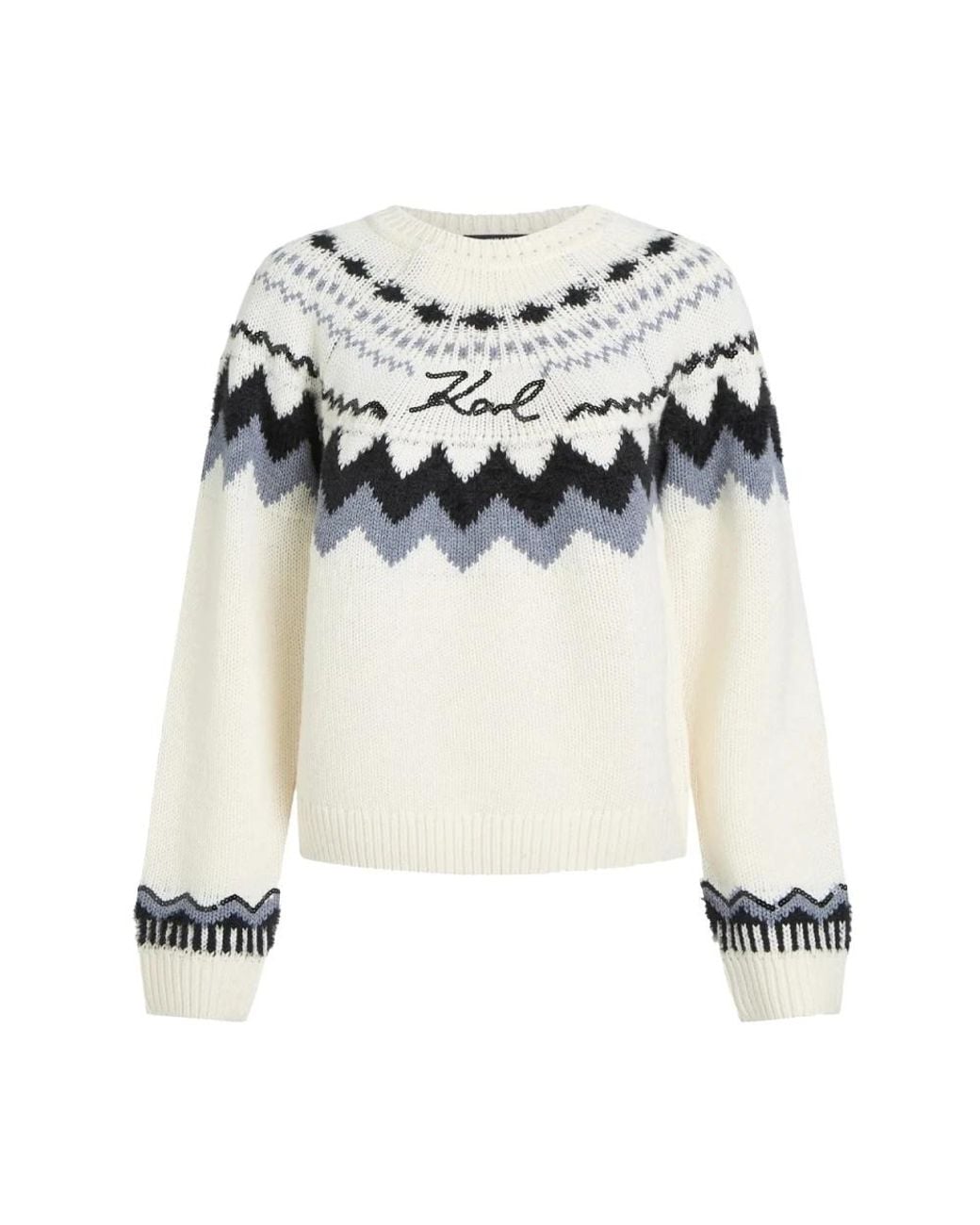 Karl Lagerfeld Multicolor Round-Neck Knitwear