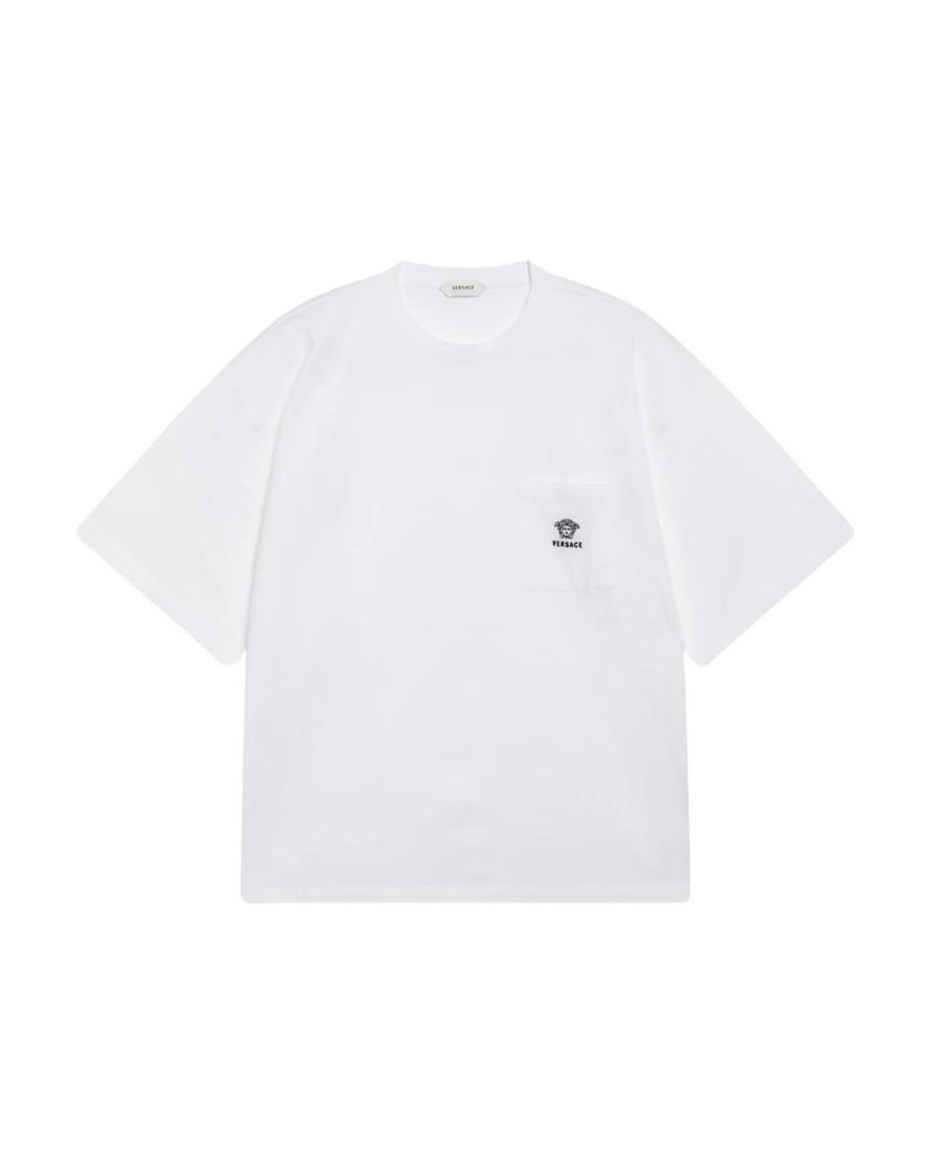 Versace Tops ,Wit ,T-Shirt Met Logo En Medusa-Borduurwerk in het White voor heren